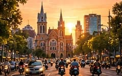 Một góc Sài Gòn lúc chiều xuống